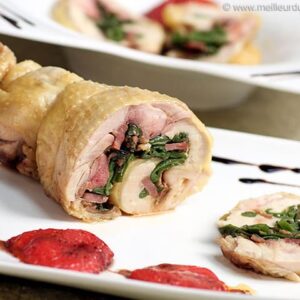 Ballotins de Pintade farcis aux cèpes