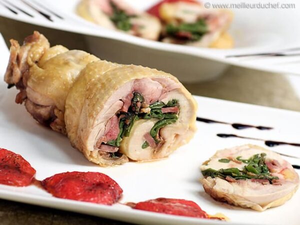 Ballotins de Pintade farcis aux cèpes