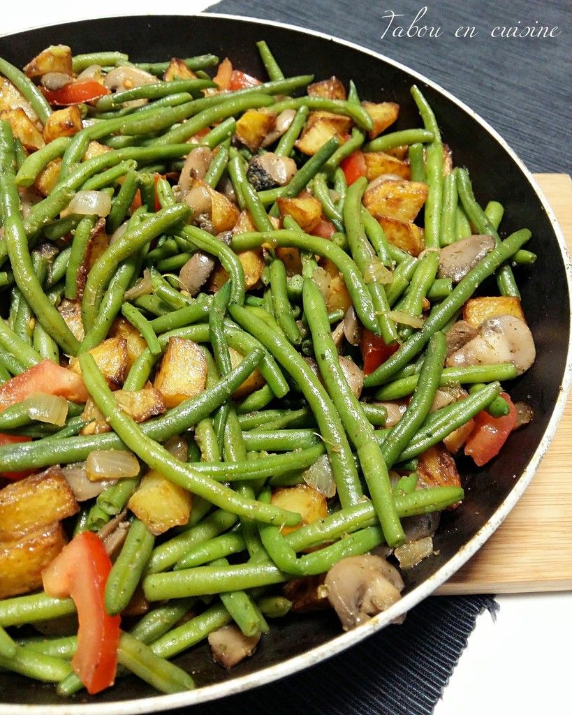 Poêlée campagnarde de Haricots verts et Haricots beurre