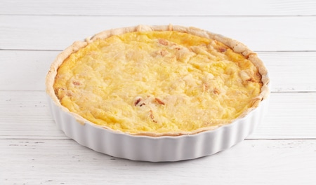 Pâte feuilletée & blancs de poulet, Une quiche